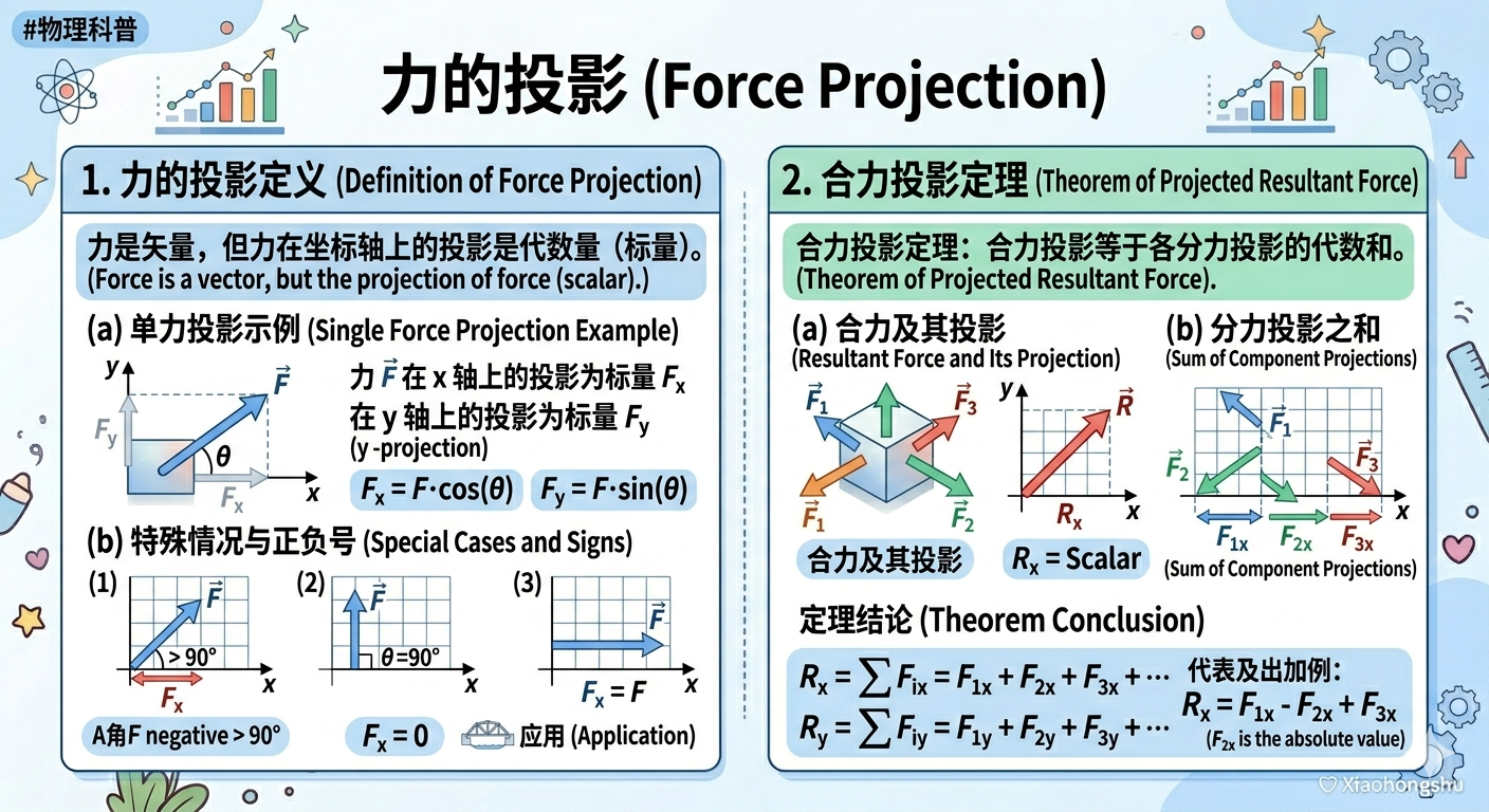 力的投影示意图