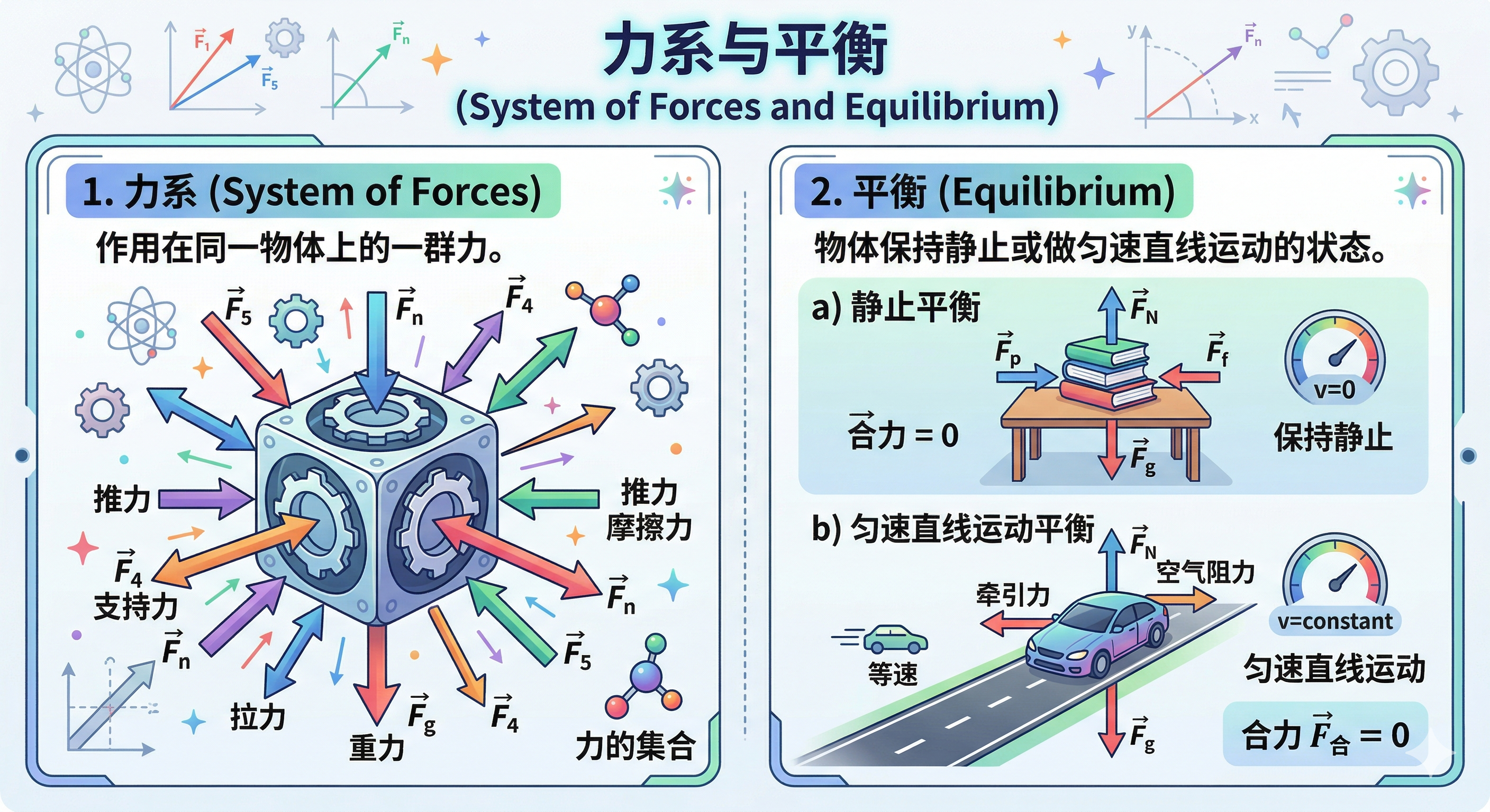力系与平衡示意图
