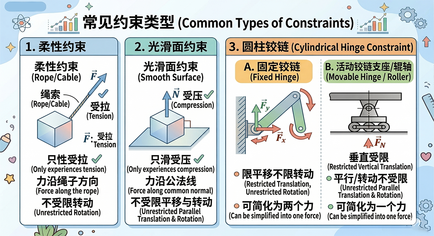 常见约束类型示意图